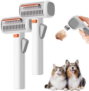 Upgrade 2-in-1 Pet Self-Detangling & Grooming Comb, 2026 New Professional Pet Dematting Comb & Undercoat Rake for Dogs & Cats, Gentle Pets Grooming Brush for Long or Short Hair (2)