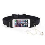 Running Belt Waist Pack, Se7enline Outdoor Dual Large Pocket Sports Sweatproof Reflective Belt Waist Bag Clear Touch Screen Window for iPhone 6S /6 Plus, Samsung Galaxy S6 S5 S4 Note 5 4 3 ,LG (Black, 4.7 inch)