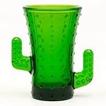 CKB LTD Cactus Tequila Shot Glasses Pack of 4 Drinking Shooters 50ml Novelty Small Spirit Drinking Tumblers – Green Coloured Glass