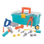 Battat – Battat Builder Tool Box – Durable Kids Tool Set – Pretend Play Construction Tool Kit for Kids 3 years+ (15-Pcs)