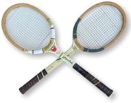 2 Adult Frames Wooden Tennis Racquets Decor Wooden Tennis Rackets Vintage Retro Decorations Special Expensive Idea for Tennis Fan Coach Player Dickson Princess and Spalding Prize Cup