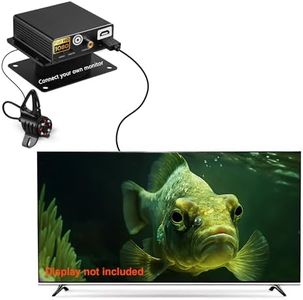 2024 Underwater Fishing Camera w/HDMI & AV -HD1080P- [Connect Your Own Monitor] Ice Fishing Camera Underwater, Support DC12V Charging, [Full Aluminum] Ice Fishing Gifts for Men, IR&LED Light, 66Ft