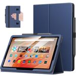 MoKo Case Fits All-New Amazon Kindle Fire HD 10 & 10 Plus Tablet (13th/11th Generation, 2023/2021 Release) 10.1" - Slim Folding Stand Cover with Auto Wake/Sleep, Indigo