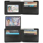 Wallet for Men-Genuine Leather RFID Blocking Bifold Stylish Wallet With 2 ID Window (Vintage Black)