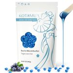 KOTAMU Wax Beads 450g Waxing Beads for Sensitive Skin Blue Hard Stripless Wax for Women Men Wax Melts for Hair Removal Brazilian Arms Armpit Back Body Bikini Wax at Home Salon (Coarse Hair Formula)