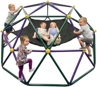 HeyZoo Climbing Dome 10FT with Hammock, Geometric Dome Climber for Kids 3 to 10, Supports 800lbs, Outdoor Jungle Gym for Kids, Outdoor Play Equipment