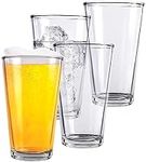 Clear Glass Beer Cups – 4 Pack – Al