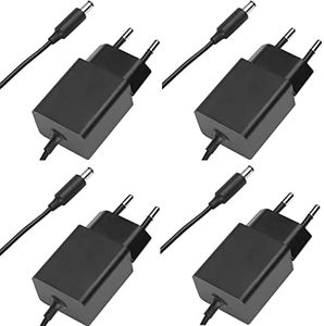 GEQUDIO Lot de 4 blocs d'alimentation 5 V/2 A compatibles avec Yealink, Snom, Fanvil, Grandstream et autres téléphones IP - Adaptateur fin et économe en énergie - Chargeur universel avec fiche creuse