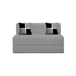 Home Decor Lounge Sofa Two Seater, Sofa Bed 4X6 Feet, Folding Sofa Bed, Sofa Cum Beds for Living Room, Flipper 2 Seater Sofa with Cushion-Grey