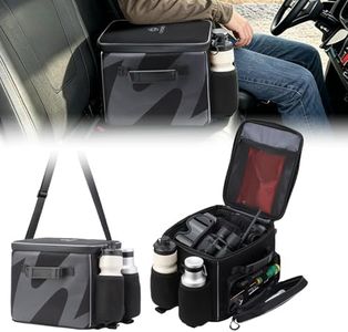 Oumurs UTV Center Console Armrest Box, 18L Bench Seat Storage Waterproof Zipper, Tool Organizer with Portable Crossbody Strap, Compatible with Can-Am Defender Polaris Ranger Uforce CFMOTO