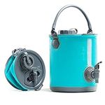 Colapz Collapsible Water Container | 2-in-1 Collapsible Bucket with Lid & Water Dispenser with Tap | 8L Camping Water Carrier | Campervan Bucket | Camping Accessories