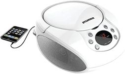 Proscan Elite Portable CD Boombox with AM/FM Radio - White