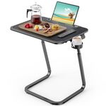 SAIJI TV Tray Table - Heavy Duty Extra Large TV Table, Upgraded TV Dinner Trays for Adult & Kids Eating Snack Food, Tilt & Height Adjustable TV Tray Portable Laptop Desk for Sofa & Bedside