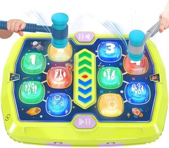Toddlers Toys Age 3-8, Hammer Mole Game Toys for 3 4 5 6+ Year Old Boys, with 3 Modes, 36 Levels and Light-up, Baby Toy Gifts for Early Learning, Birthday Gift for Toddler Boy Girl Toy