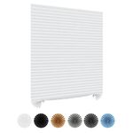 No Drill Blinds Non-woven Fabric Cut to Size Easy Fit Self Adhesive Stick On Blinds Pleated Temporary Shades Clip In Paper Blinds for Windows Patio Doors Kitchen Bathroom Bedroom