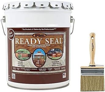 Ready Seal Natural Cedar 5 Gallon Pail with 4inch Stain Brush ReadySeal54774