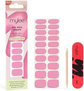 Mylee Gel Nail Wraps [Stand By Me] – 10 Autocollants en gel pré-durci pour une manucure instantanée. Sans lampe, sans éclats, brillants jusqu’à 14 jours, Facile à appliquer