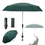 Nakazawa Baby Pram Parasol Umbrella for UV Sun Protection Handle Included - Pram Umbrella,Adjustable Steering,Compact and Light-Green