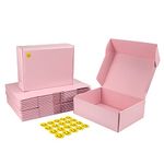 CRUGLA 20 Packs 12x9x4 Gift Boxes With Lids for Presents, Large Pink Gift Boxes Empty for Wrapping Gifts for Women Girls Mothers Day Wedding Birthay Party Valentine's Day