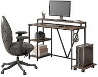 Techni Mobili RTA-7310D Desk, One Size, Walnut