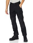 Carhartt Men's Steel Rugged Flex Relaxed Fit Double-Front Cargo Work Pant, Black, 34W x 32L