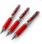 Pentel EnerGel XM BL77 - Retractable Liquid Gel Ink Pen - 0.7mm - 54% Recycled - Red - Pack of 3