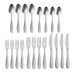 Oneida Glide 20 Piece Fine Flatware Set, Service for 4, 18/10 Stainless Steel, Silverware Set