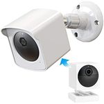 PEF Mount for Wyze Cam Outdoor, Weatherproof Protective Cover and 360 Degree Adjustable Wall Mount for Wyze Camera Outdoor Indoor Wire-Free Smart Home Camera System (White, 1 Pack)