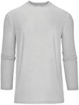 True Classic Active Long Sleeve Crew for Men, Premium Quick Dry Workout Shirts for Men Light Gray