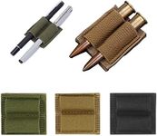 3 Packs 2-Round Ammo Cards Shells Holder Ammunition Battery Pen Light Stick Tool Carrier Holder Pouch 1000D Nylon