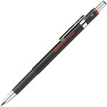 rOtring 300 Mechanical Pencil 2.0 mm Refillable with Sharpener Under Cap Black 12 Count