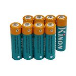 Kinon Double A Rechargeable Batteries 1.2V NiMH AA 1300mAh (8 Pieces) for Outdoor Solar Garden Lights Landscape Pathway Lights Porch and Patio Lights