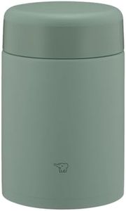 Zojirushi SW-KA52-GM Stainless Steel Insulated Soup Jar, Lunch Jar, Seamless 18.3 fl oz (520 ml), Matte Green, Integrated Lid and Seal, Easy to Clean, 3 Pieces Only