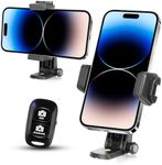 UBeesize Cell Phone Tripod Mount with Wireless Remote, Selfie Stick Monopod Head and Tripod Adapter Stand Holder Compatible with iPhone Android and All Phones