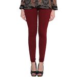 Shafista Women Regular Fit Cotton Lycra Stretchable Churidar Leggings (Size-3XL) (Maroon)