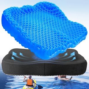 Tsmertor Kayak Seat Cushion Anti-Slip, Thicken Waterproof Kayak Gel Boat Seat Cushion Kayak Paddling Seat Pad for Sit in Boat Kayak Accessories Cushion Pad for All Kayak Fishing Canoe Rowing Stadium