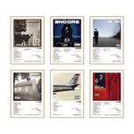 CodersParadise Paper Eminem Music Album Posters - Pack Of 6 | 8 X 12 Inches (A4 Size) Art Wall Posters | Glue Dots Included | Aesthtetic Wall Decor Posters Wall Art