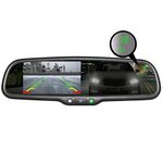 Master Tailgaters OEM Rear View Mirror with Ultra Bright 4.3" Auto Adjusting Brightness LCD + Auto Dimming Mirror + Compass & Temperature- Universal Fit