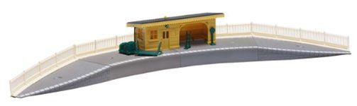 Hornby R8229 OO Gauge Building Extension Pack 3, Model Train Accessories for Adding Scenery & Buildings to 00 Gauge Model Railway, Includes: Station Halt, Curved Platform & Platform Ramps 1:76 Scale