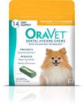 Merial Oravet Dental Hygiene Chew for X-Small Dogs (up to 10 lbs), Dental Treats for Dogs, 14 Count