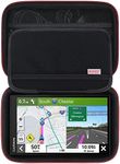 BOVKE Travel GPS Case for Garmin DriveSmart 76/65/61, DriveCam 76, Garmin RV 780/dezl OTR700/OTR610, Garmin Catalyst 6-7 Inch GPS Navigator System, Extra Space fit Car Charger, Charging Cables, Black