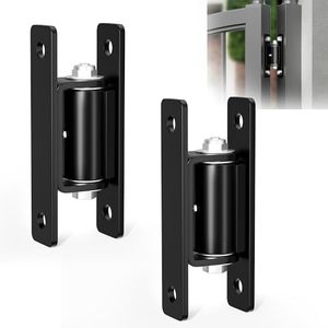 PICURA 7" Heavy Duty Gate Hinges, 2 Pack High Strength Steel Wall Mount Gate Hinge 1100LBs Load Capacity, Black Gate Hinges for Metal Fence Farm Wood Gates