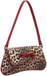 MakeMeChic Women's Faux Leather Leopard Print Bow Flap Shoulder Bag Top Handle Purse Y2K Handbags Multicolor One-Size