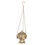 NM Brass Hanging Incense Burner Golden Finish 10x12