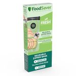 FoodSaver Reusable Vacuum Zipper Bags, Use with FoodSaver Handheld Sealer, Gallon-Size (3.78 L), 8 Pack