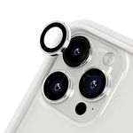 RHINOSHIELD Camera Lens Protector Compatible with [iPhone 14 Pro/14 Pro Max] Impact Protection-High Clarity and Scratch/Fingerprint Resistant 9H Tempered Glass with Aluminum Trim-Silver