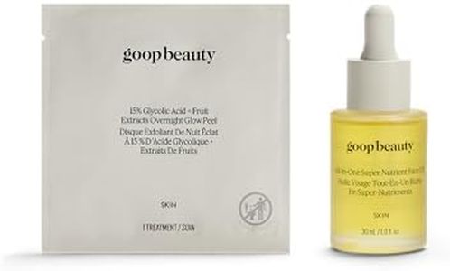 goop Beauty Glowing Skin Kit | 4-Pack of Glycolic Acid Peel Pads | 1 fl oz of Hydrating Face Oil