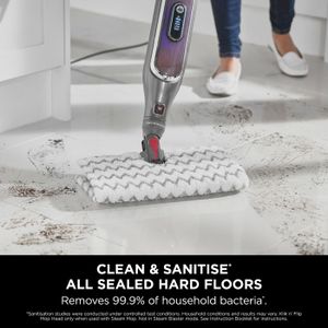 Shark Klik n' Flip Steam Mop – Grey Floor Cleaner