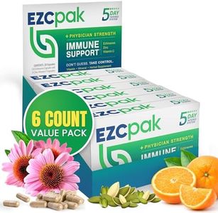 EZC Pak 5-Day Tapered Immune Support Booster - Vitamin Immune Support Supplement, Echinacea, Zinc Vitamin C, Immune Boosters for Adults - Immune Support Vitamins (Pack of 6)