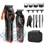 MAXGROOM Electric Hair Clippers Men, 2-in-1 Cordless Hair Trimmer 9000RPM Magnetic Levitation Professional Haircut Grooming Kit, 2000mAh Longer Battery Life Rechargeable Barber Clipper Set
